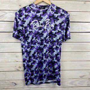 Rich Royal Purple Camouflage Compression Shirt Men's Size Small Short Sleeve